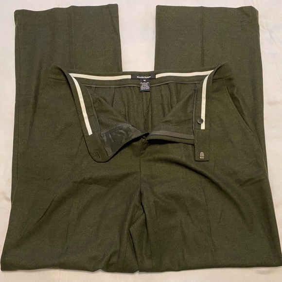 New dark green wool blend Ellen Tracy dress pants size 16 - Picture 2 of 15